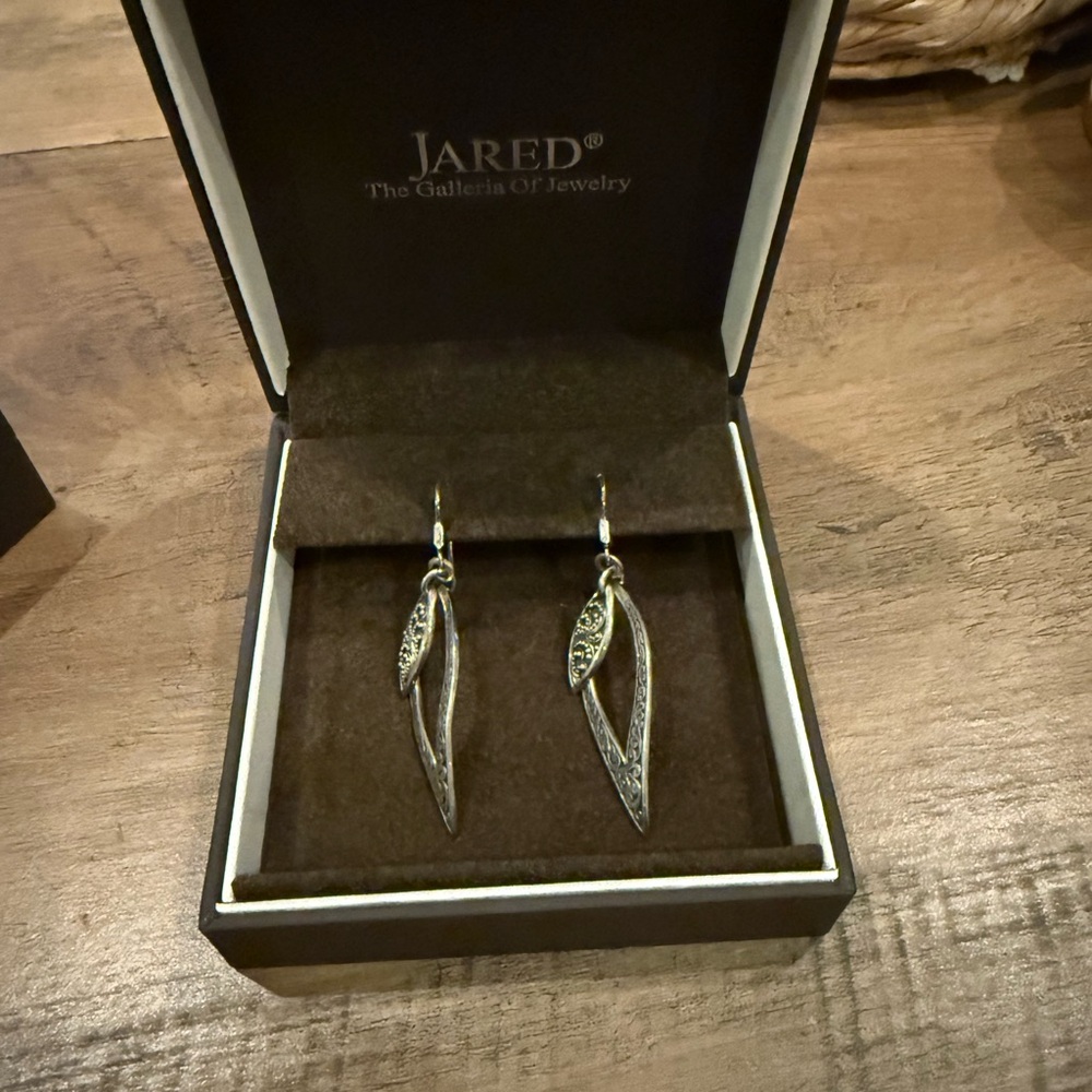 Logan Hollowell Silver Leaf Earrings